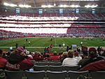 Season Tickets :)   
 
Section 111, Row 14, Seats 5, 6, 7, 8.  Right on the 25 yard line behind the Cards bench.